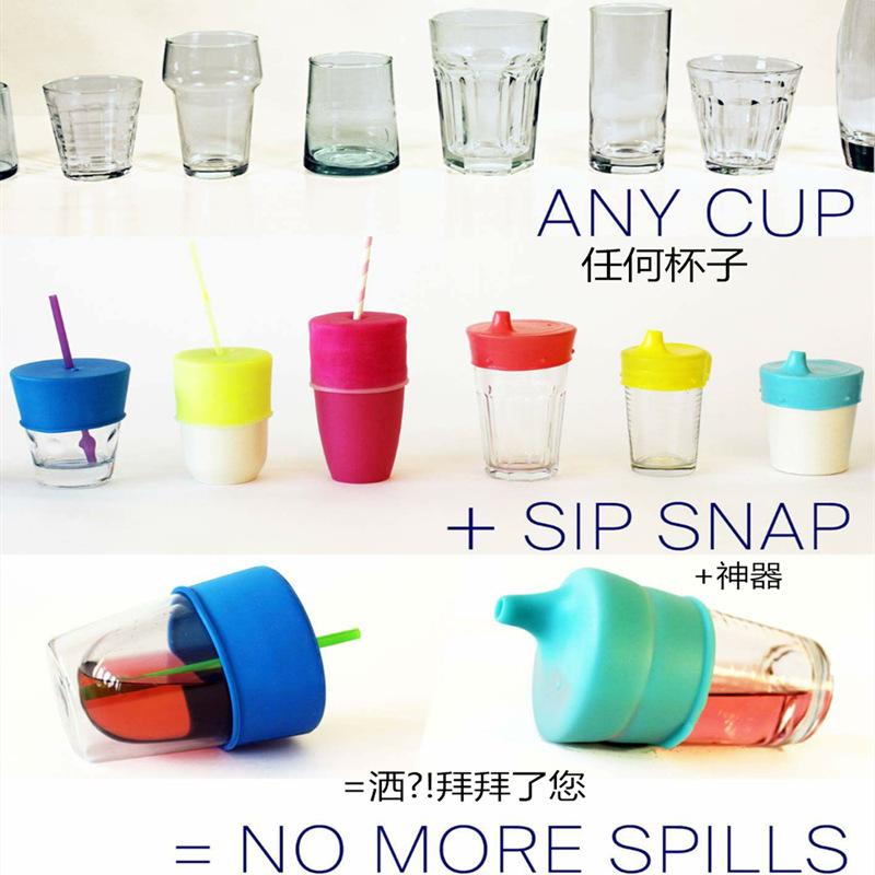 Universal Elastic Silicone Sippy Cup Lid Only, Leakproof Replacement Straw Cup Cover for Baby Toddler, Cup Lid Only Without Water Cup