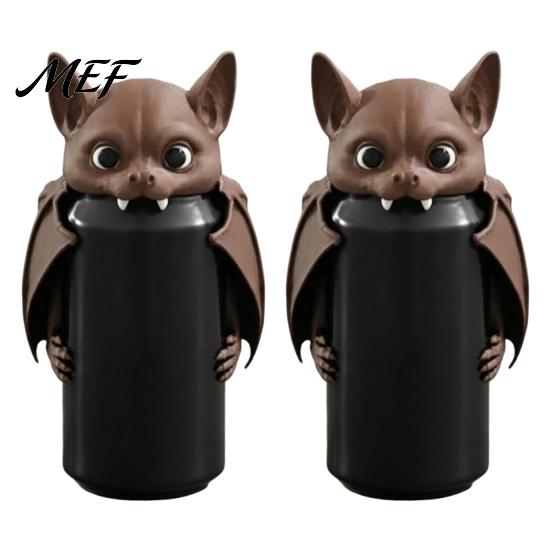 Funny Desktop Ornament 3D Printed Bat Can Holder, Cartoon Vampire Cat Stand Soda Holder for Standard Cans, Halloween Decor, Novelty Party Gift Drink