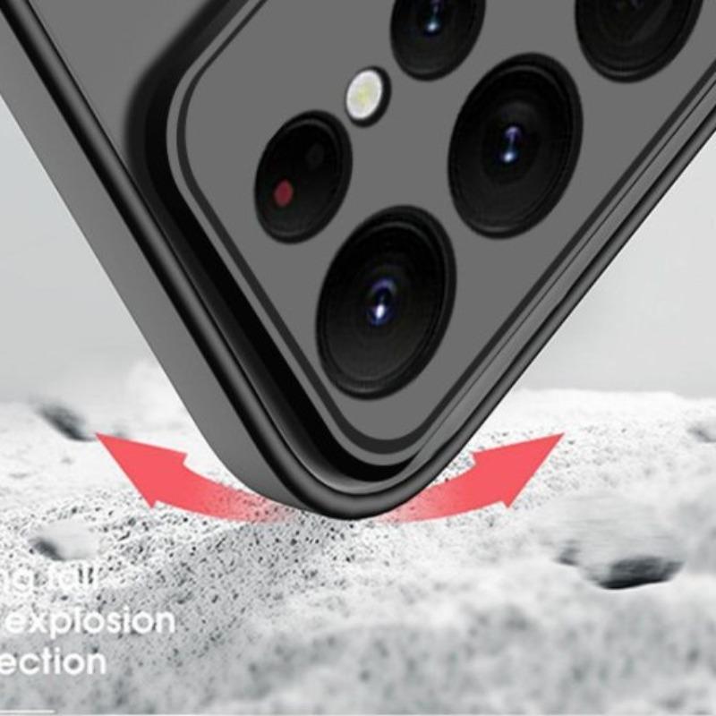Suitable for Samsung S24 Ultra Mobile Phone Case for Men S23 New S10 Full Inclusive Anti Fall Frosted Note20 Silicone Hard Case