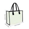 Gingham Tote Bag Casual Daily Handbag Lightweight Reusable Shopping Bag