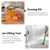 6 Pcs Canning Jar Lifter Kit With Grip Handle Stainless Steel Can Tongs Clip Heat Resistance Anti-Clip Jar Glass Bottle Holder