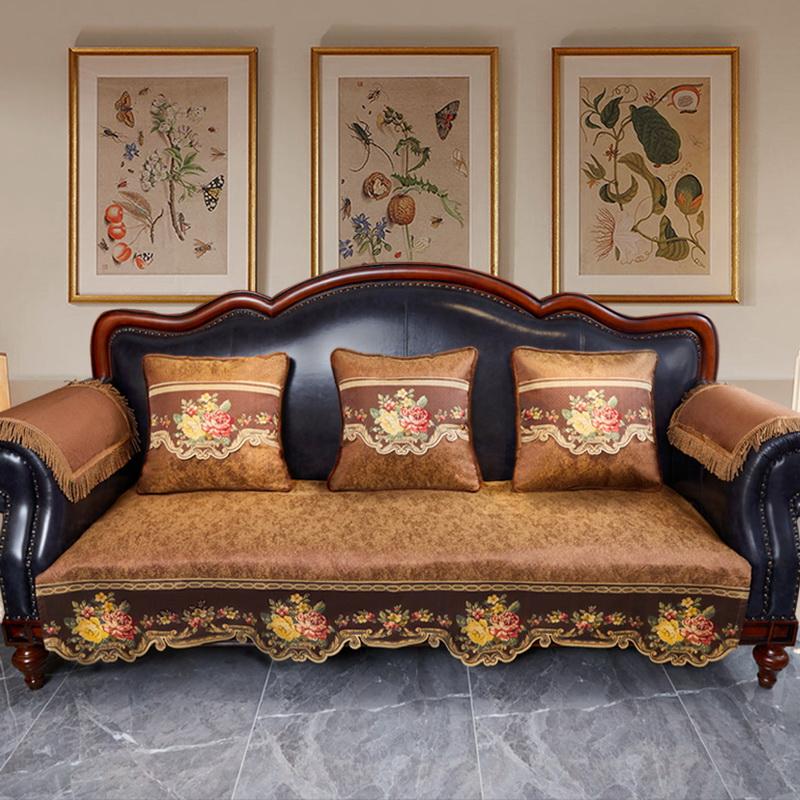 

Ретро Европейская диванная подушка Роскошные синельные противоскользящие чехлы для диванов Гостиная Диван Защитный чехол Домашний декор Диван Чехлы 90x210