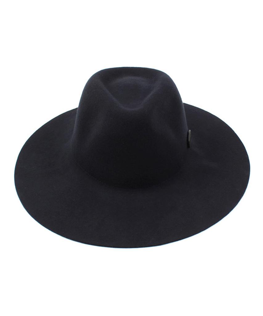 Yunibeosyeolkemiseuteuli Black Metal Long Wool Fedora Nv Metal Long Fedora