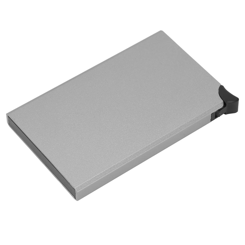 Business Card Holder AntiTheft AntiMagnetic Popup Credit Cards Case Bag Organizer(Gray x55#)