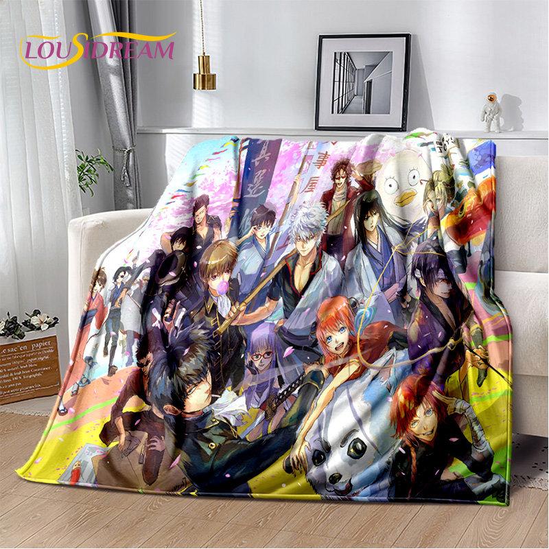 Gintoki Kagura Gintama Anime Soft Plush Blanket,Flannel Blanket Throw Blanket for Living Room Bedroom Bed Sofa Picnic Cover Kids