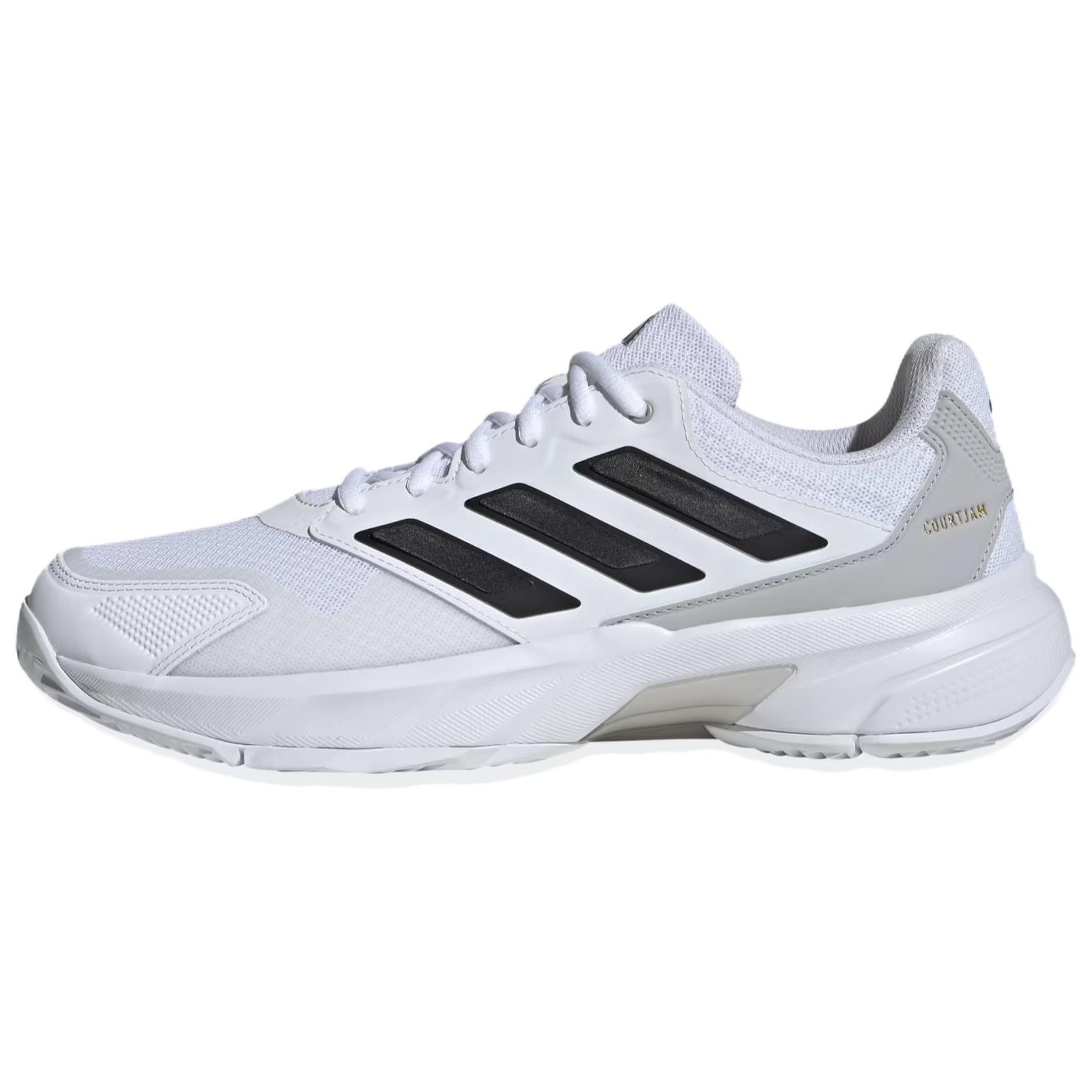 Adidas CourtJam Control 3 Белый Черный Мужские Кроссовки Cloud-White Core-Black Grey-Two IF7888 40⅔