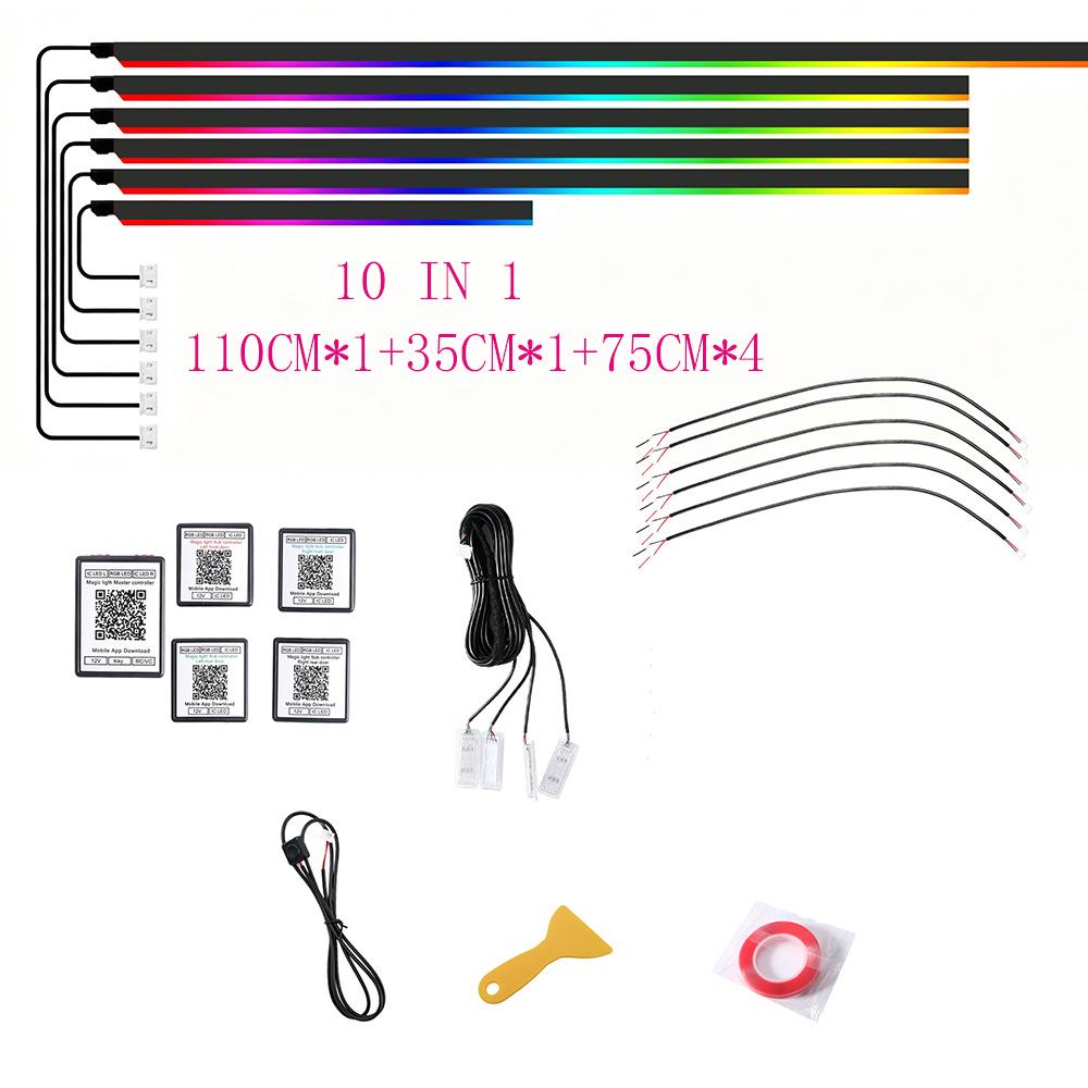 Car Interior 18-in-1 Hidden LED Ambient Light Strip - 256 Color Options