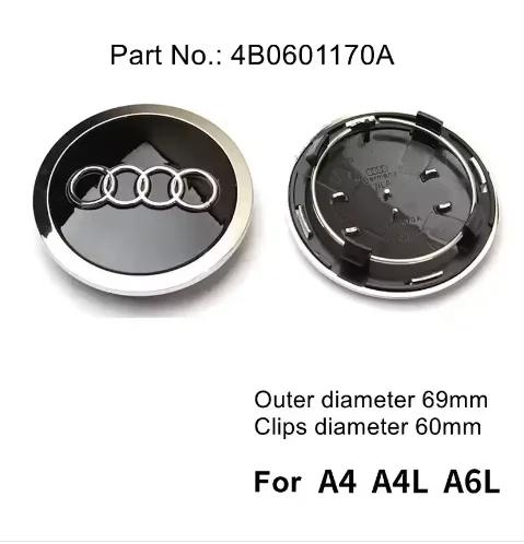 for 2pvcz A6L A7 A8 A3 A4 A5 A6 S3 S4 Q3 Q5 Q5L Q7 RS3 RS4 RS5 RS6 TT 4pcs 60/61/68/69/77MM/135MM Car Wheel Center Hup Cap Cover pvcz2