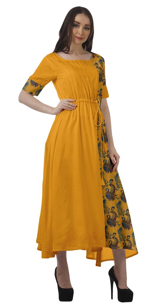 Moomaya Sukienka z krótkim rękawem, wizytowa, wiskozowa santoon, z dekoltem scoop dla