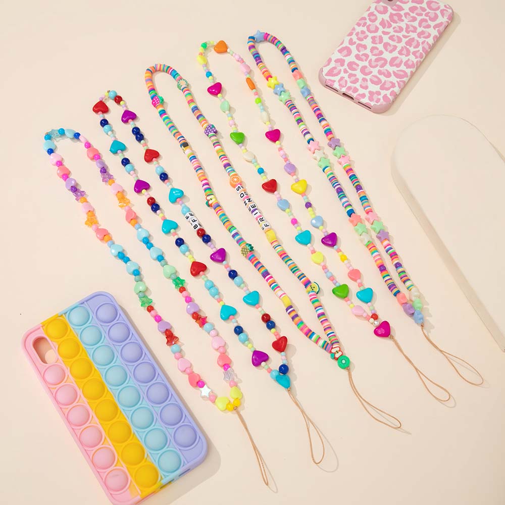 

Beads Chain Hanging Cord Soft Pottery Rope Mobile Phone Strap Mobile Phone Lanyard Neck Strap C