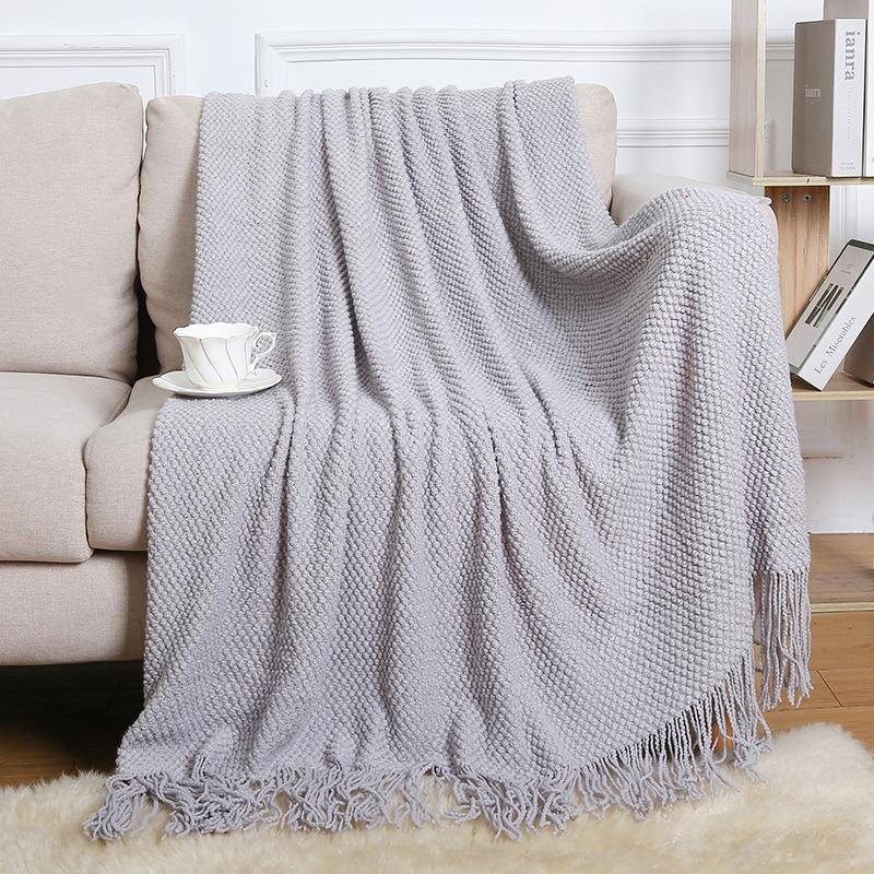 Waffelstruktur Mehrzweckdecke: Sofa, Nickerchen, Bett und Decke für Zuhause, Büro oder Reisen.