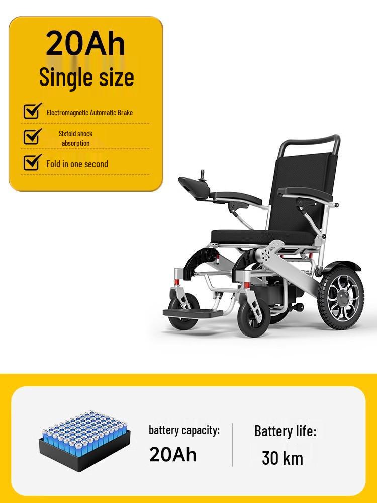 Guardian Electric Wheelchair: Double Smart Folding Mobility Scooter for Disabled & Elderly