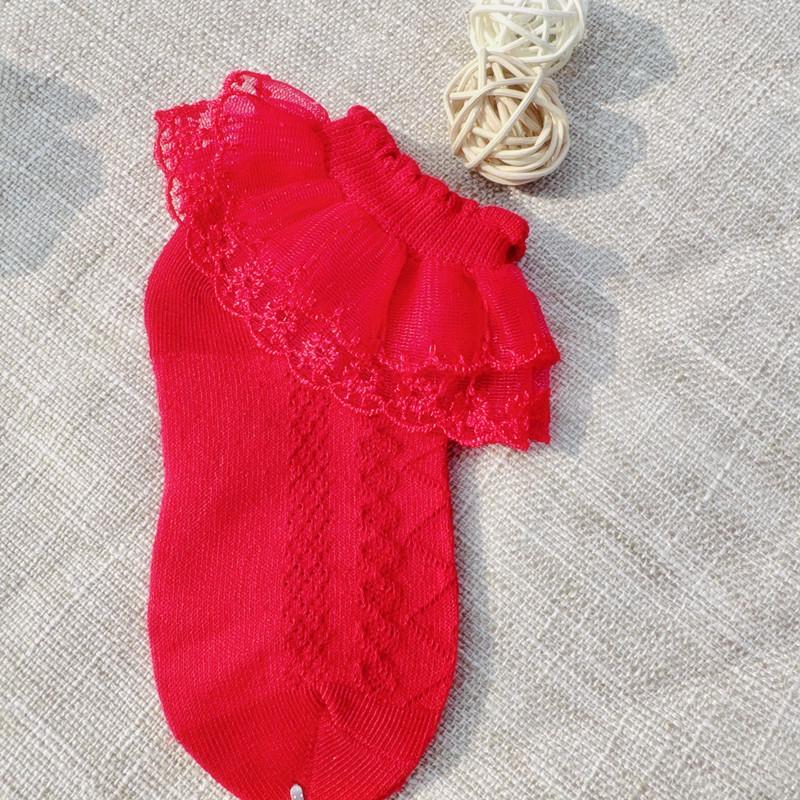 

Girls Lace Mesh Socks - Breathable Striped Design for Spring, Summer, Autumn; Perfect for Dance. 1-4 Years (13-15 cm)