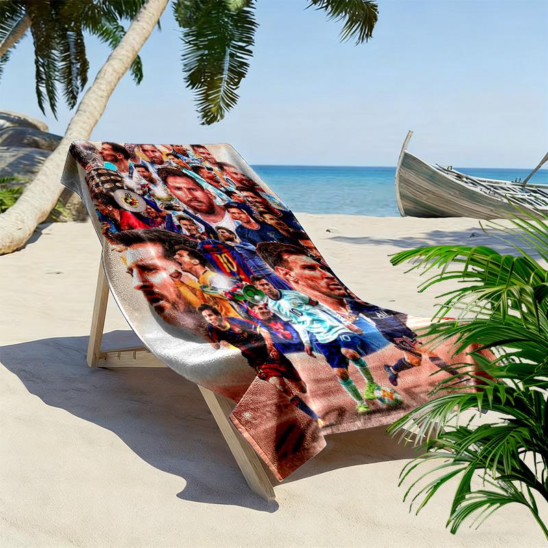 Argentina's Football Glory beach towel Beach towel for vacation photos Outdoor camping seaside Absorbent bath towel quick-drying swim towel