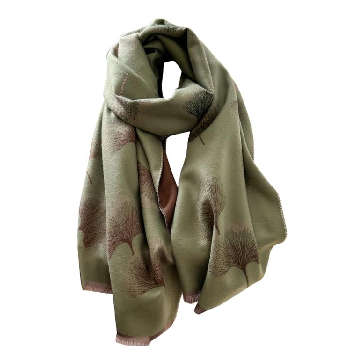 Oversized Shawl Wrap Leaf Print for Women Warm and Soft Multicolor Wrap