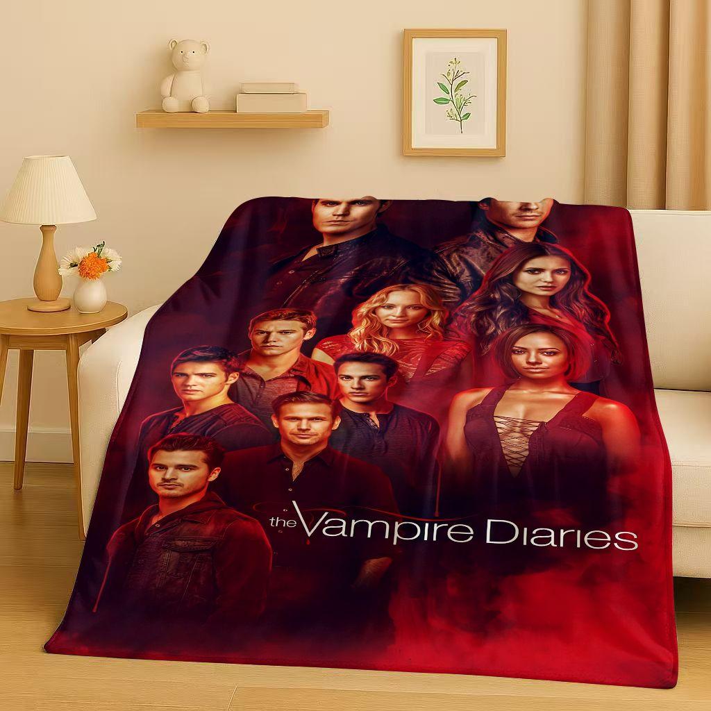 

Класична фланелева ковдра Damon Salvatore з серіалу Щоденники вампіра, надзвичайно м який теплий плюшевий плед для дому, спальні, ліжка, дивана, для дітей 180cm x 230cm