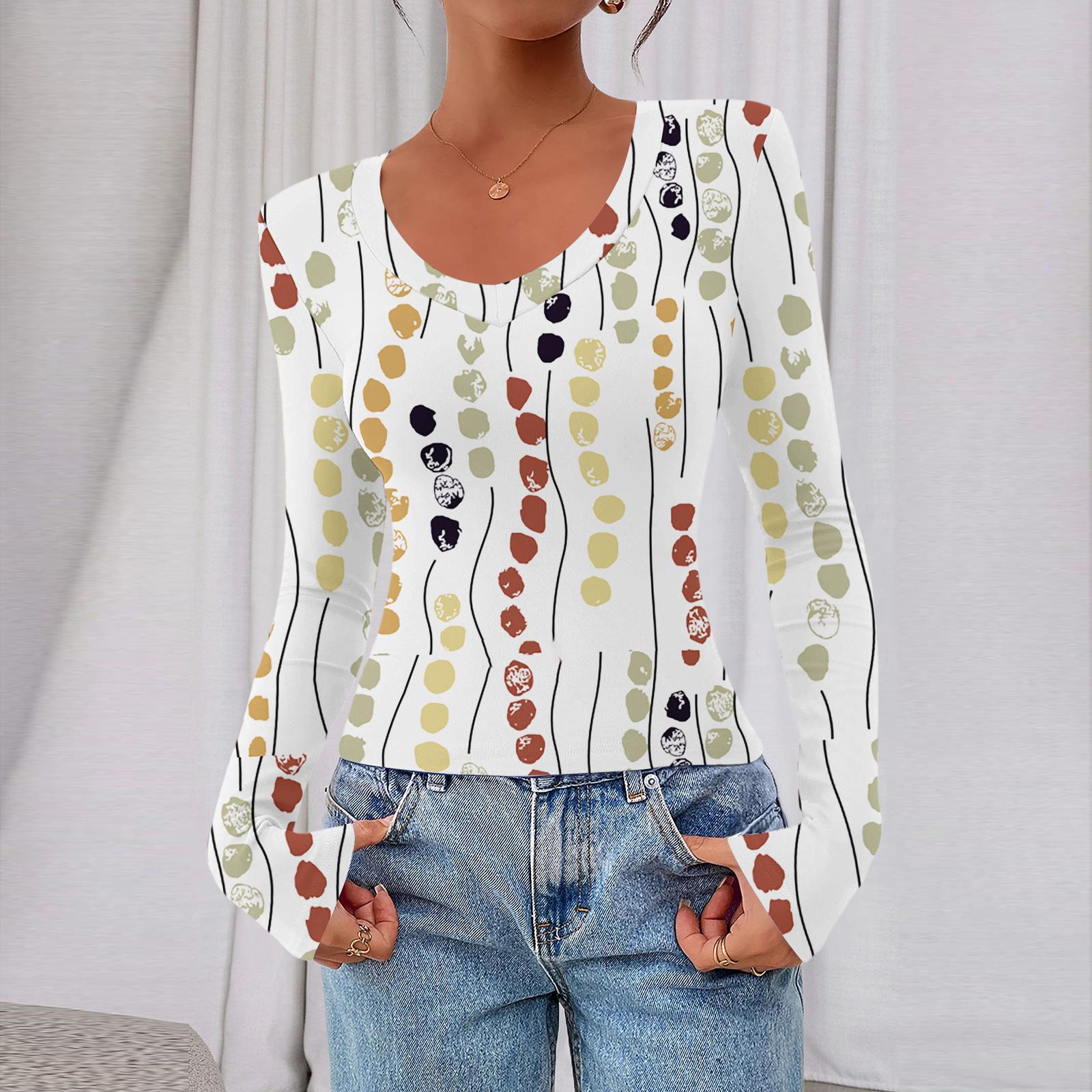 

Women s Casual Fashion Deep V Neck Slim Fit Cropped Floral Print Outing Top M белый