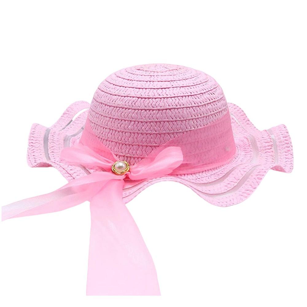 Handmade Sun Hat Wide Brim Beach Hat Sweet Straw Hat  Summer