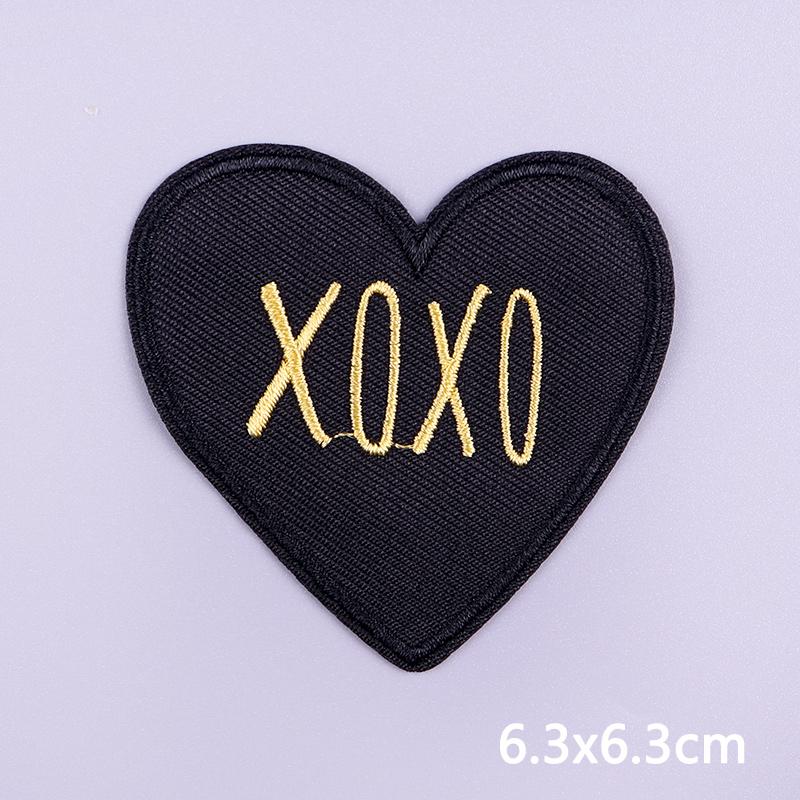 Cartoon Letters Embroidery Patch Iron On Patches For Clothing Thermoadhesiv Patches On Clothes Phrases/Text DIY Decorate Badges