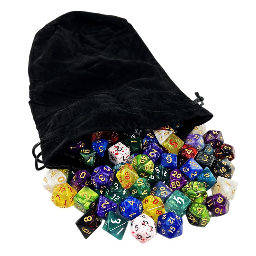 Dice Pouch Dice Holder Role Game High Quality Velvet Drawstring Pouch Jewelry Packing for TRPG Table Games Entertainment Board Games