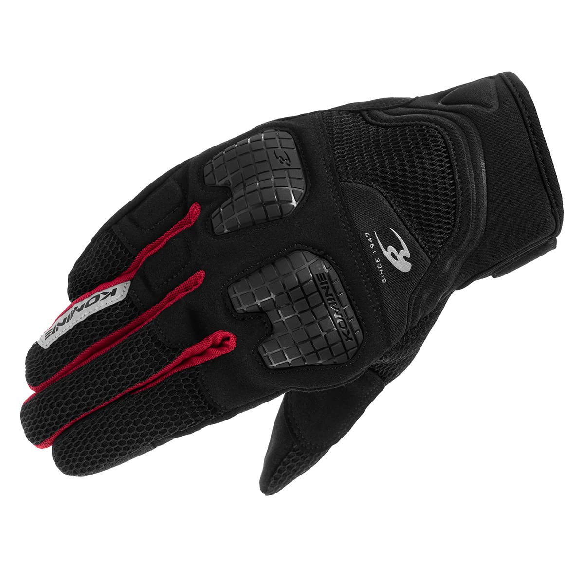 

Komine Motorcycle Gloves 3D Mesh Protective Size S GK-2503 Gloves, Black/Red,