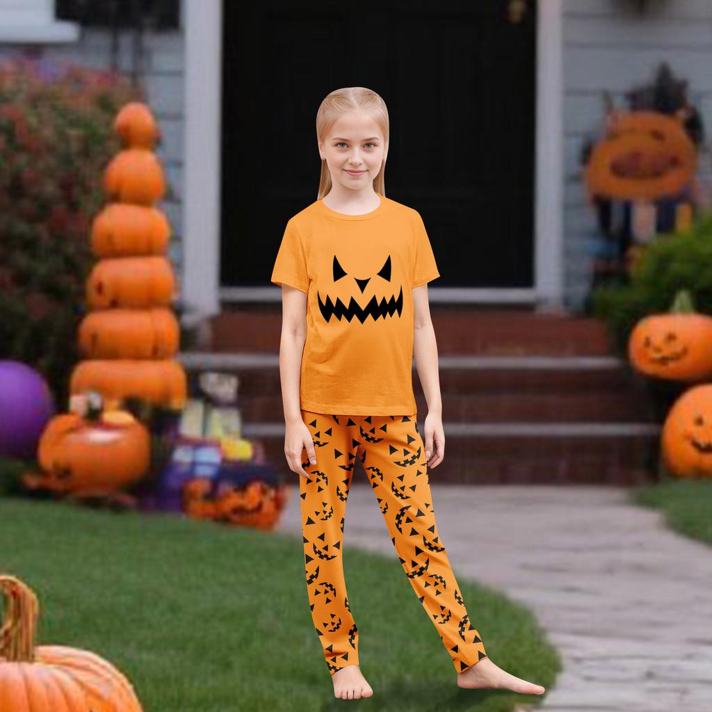 Süßes Familien-Pyjama-Set, Hauskleidung, Familien-Set Kurzarm-Oberteil und Hose