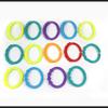Colorful Baby Teething Ring - Rubber Hand Grip Toy with Multiple Colors, CPC CE Certified