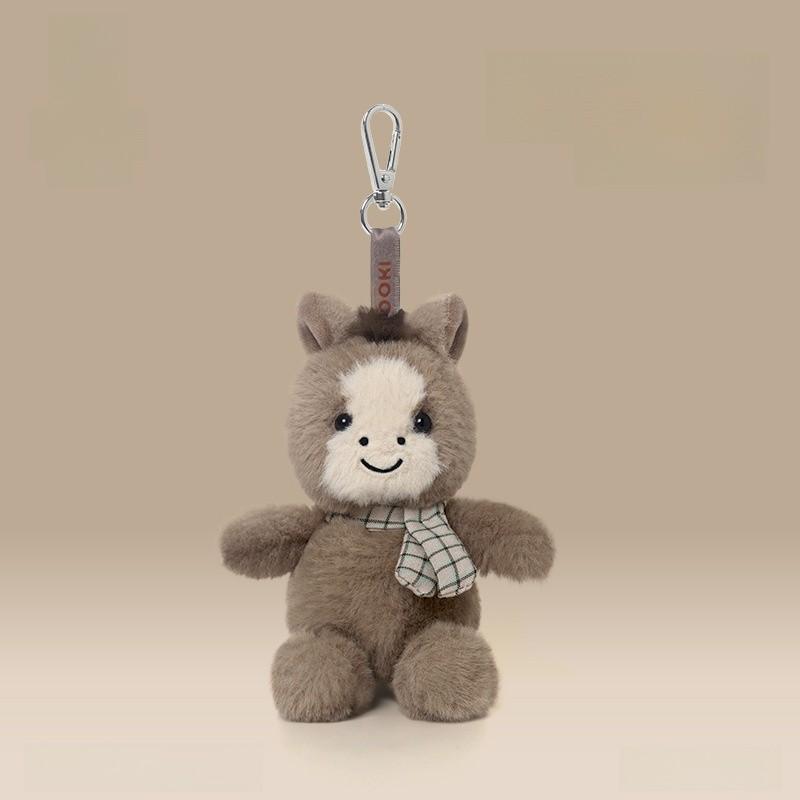 Forest Explore Small Plush Dog Charm With Short Pile Fiber For Birthday Gift