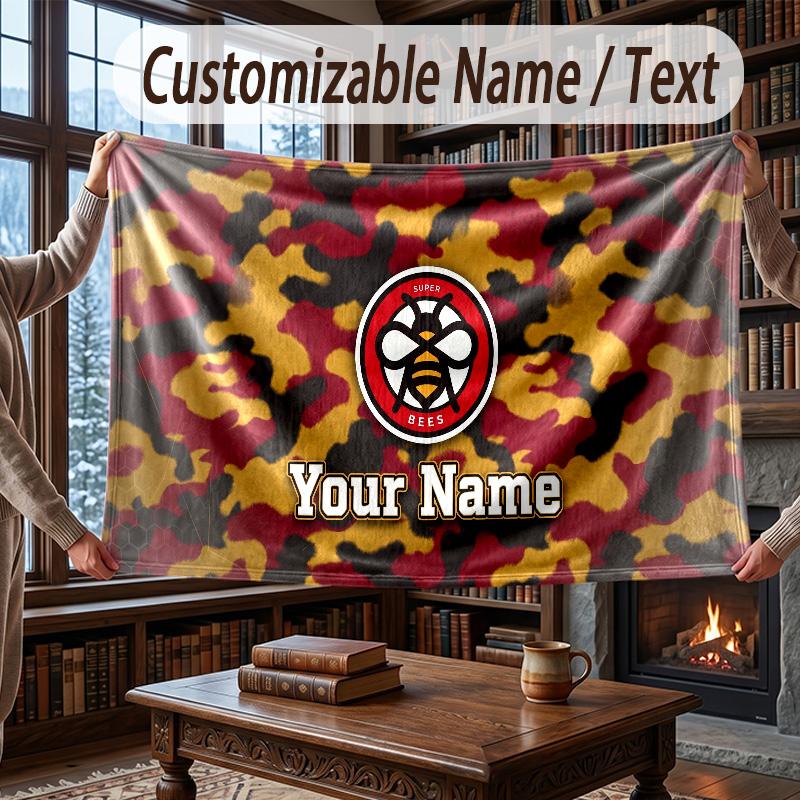 Coperta Plaid in Flanella con Nome Personalizzato Modello Calcio Brentford Calda Decorazione per la Casa