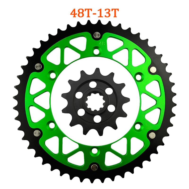 Motorcycle 45T-52T 13T Front & Rear Sprocket For KAWASAKI 250 KX250F KX250E KX250 KX 250 F E Enduro 2004-200