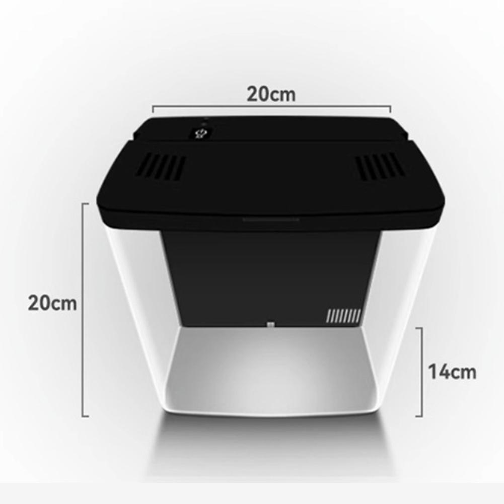 Kit Inicial para Aquário Pequeno Aquário para Peixe Betta de Mesa Acrílico Ecológico com Filtro LED e Luzes LED Ajustáveis