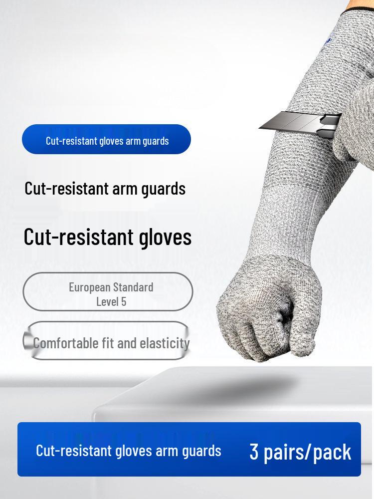 Level 9 Cut-Resistant Gloves: Cut, Puncture, Wear-Resistant; Breathable Non-Slip Protection for Work, Fish Cleaning, Beachcombing, and Kitchen Use.