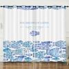 Curtains Starfish Rainbow Mermaid Curtain Blackout Curtain Bedroom No Punching