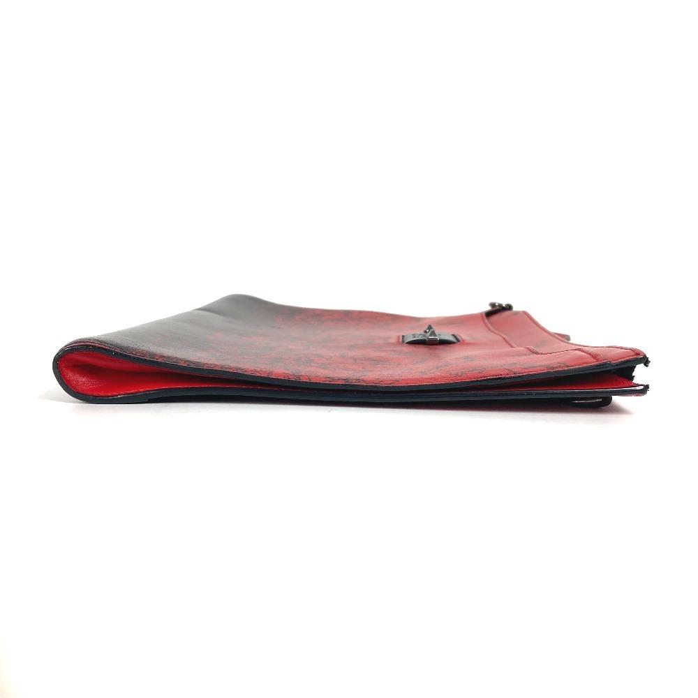 Christian Louboutin logo Bags, bags, pouches Clutch bag Leather Black/Red