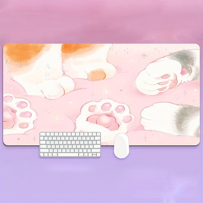 NonSlip Mouse Pad for Home  OfficeHighDefinition Printed Pattern Cute Cat Design Durable Stitched EdgesSuitable for Gifts