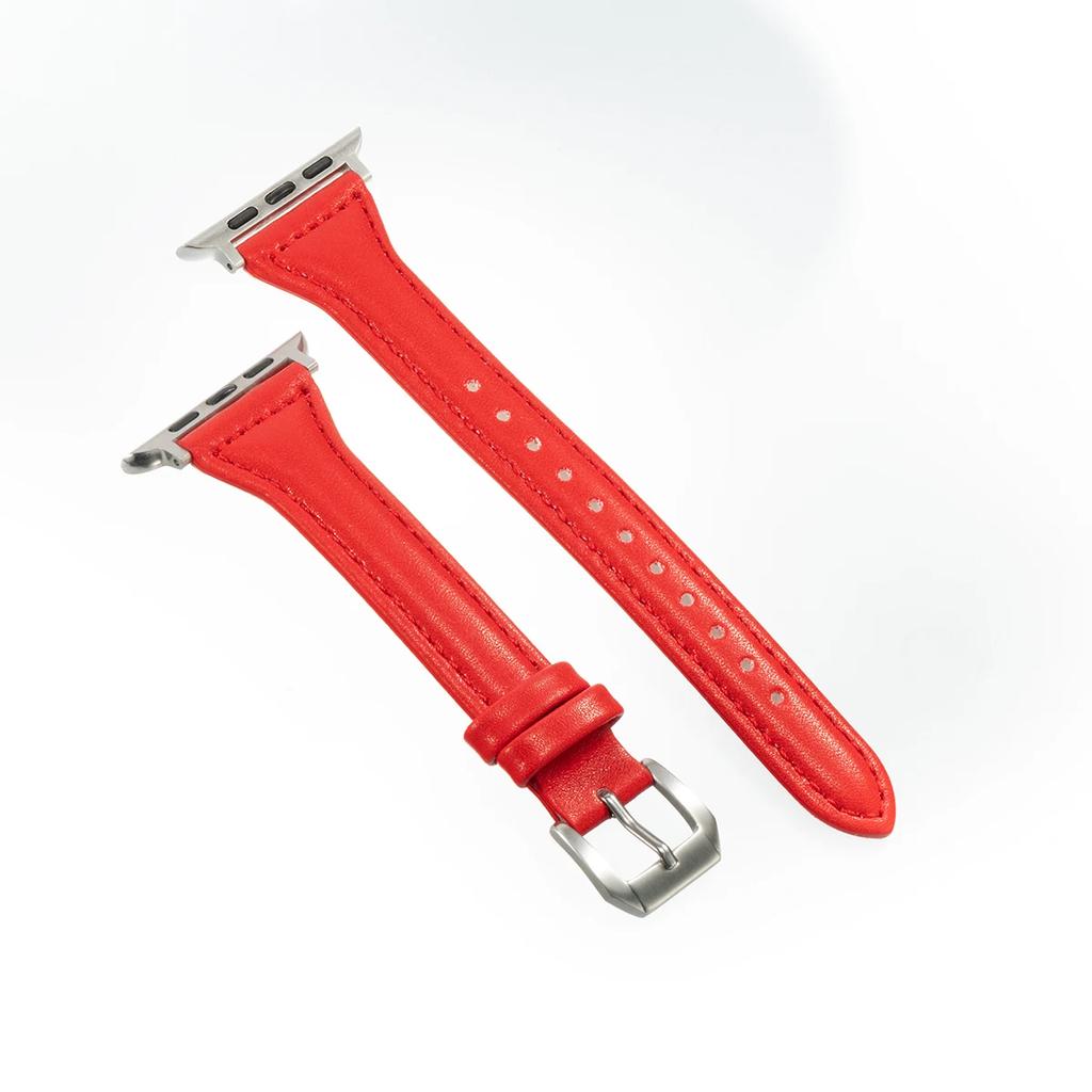 Slim Girl Strap For Apple Watch S10 42mm 46mm 9 8 7 41/45mm PU Leather Band 38/42mm For iwatch Bracelet SE 40 44mm 6 5 4 3 49mm