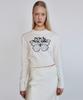 Nigaennikol Cashmere Butterfly Signature Crop Knit_Ivory Black