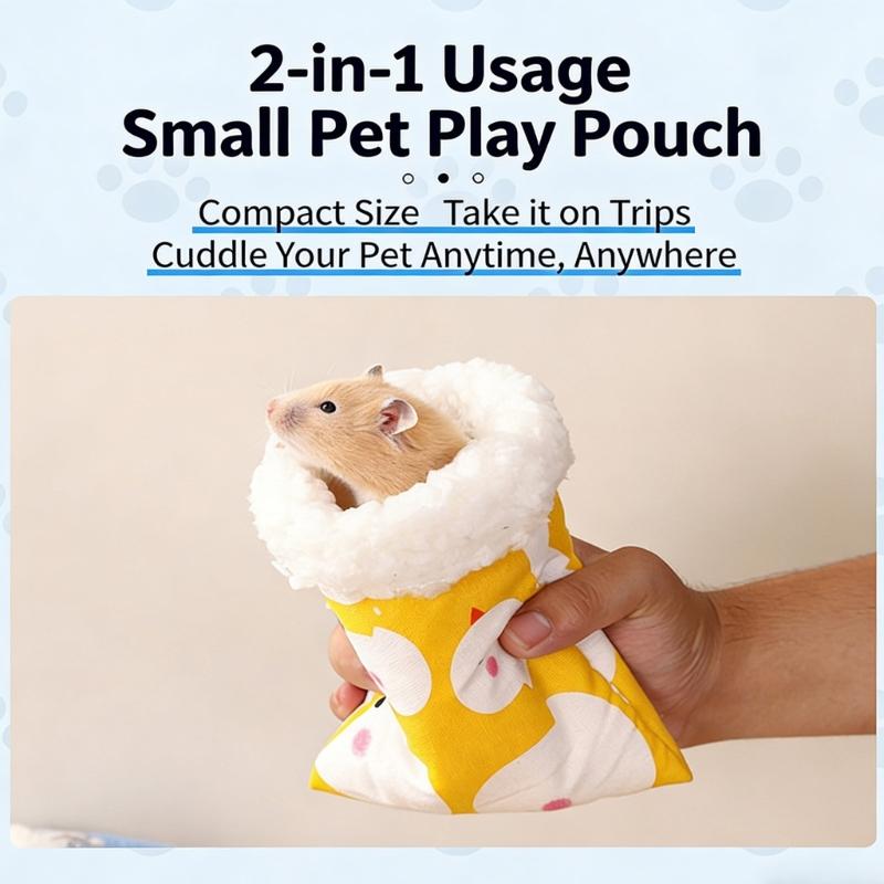 Washable Hamster Sleep Bag for Small Pet Resting SleepSack with Soft Lining For Small Animal Breeding Shelter Place
