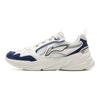 Li Ning Cloud Sea Cushioning Slip Resistant Abrasion Resistant Support Low top Chunky Sneakers Men's White Blue AGCU305-2