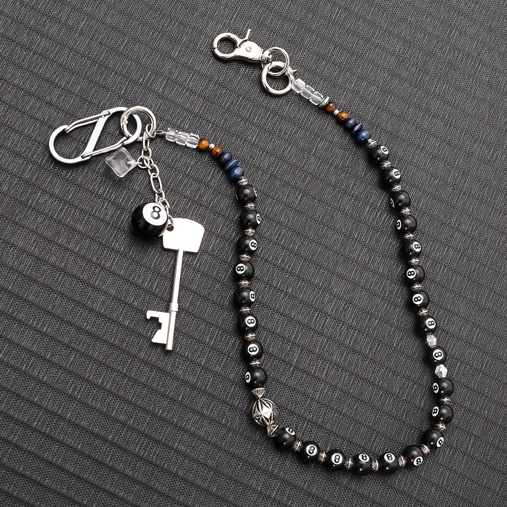 Simple Metal Hip Hop Punk Style No. 8 Ball Waist Chain Fashion Jeans Accessories Personalized Jewelry 63cm Length Unisex