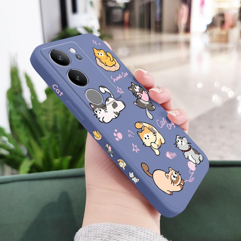 Cat String Ball Case For VIVO V29 V29E V27 V27E V25 V25E V23 V23E V21 V20 Pro 4G 5G Silicone Cover