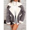Giacca di Pelliccia Sintetica con Collo a Revers Autunnale e Invernale Nuova Moda Europea e Americana Cappotto Caldo Integrato Pelliccia Donna