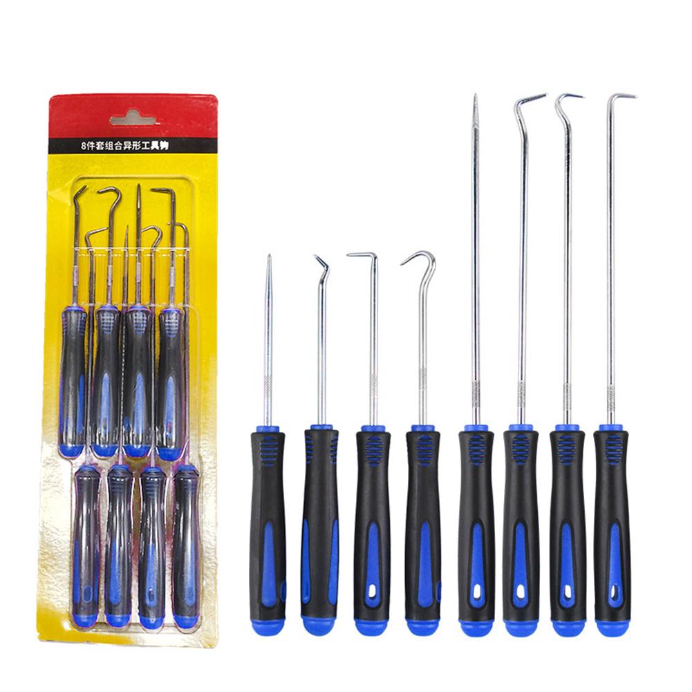8pcs Remove Hose Washer Pickup Kit Hook Puller Pick Tool For Car Auto Oil Seal/O-Ring Seal Gasket Pick Hooks Puller Remover Hoses Windshield Washer 1