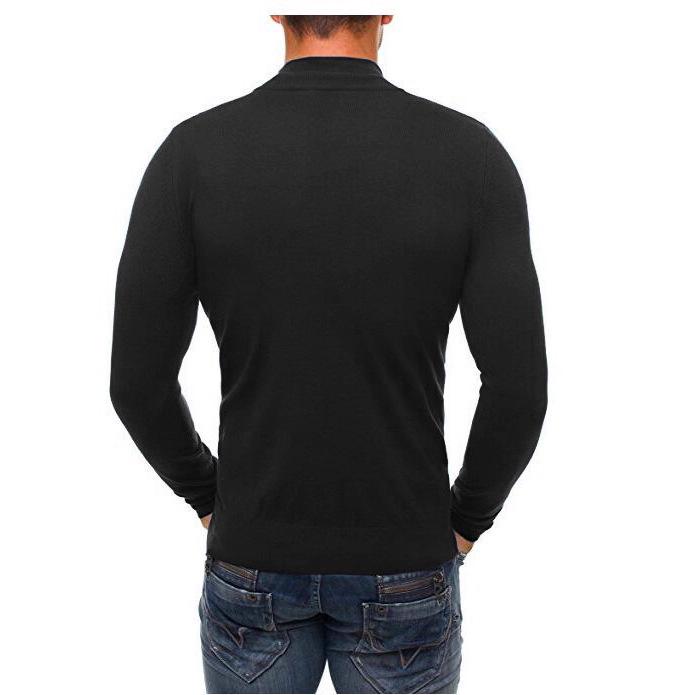 Men's Slim Fit High Neck Zipper Pullover Sweater