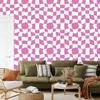 Wallpaper Casual Checkerboard White and Purple 50x1000