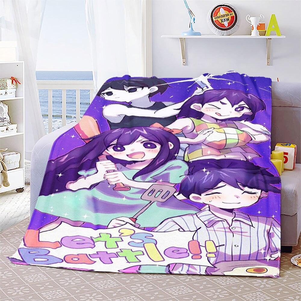 Omori Game Throw Blanket Omori Cat Cartoon Friends Funny Flannel Blankets Bedroom Living Room Sofa Cover Bedspread Omori Blanket