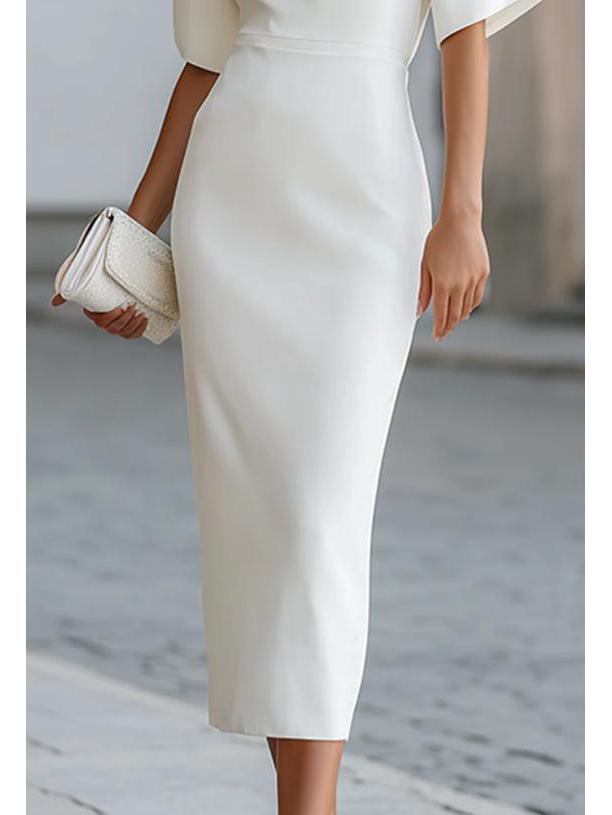 2026 Elegant One-Shoulder Solid Color Summer Dress for Women