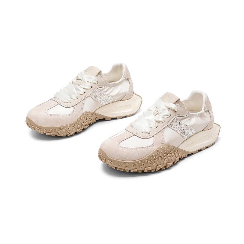 Retro Satin Forrest Gump Shoes Women's Spring and Summer 2025 Versatile New Student Breathable Soft Sole German Training Casual Shoes Women