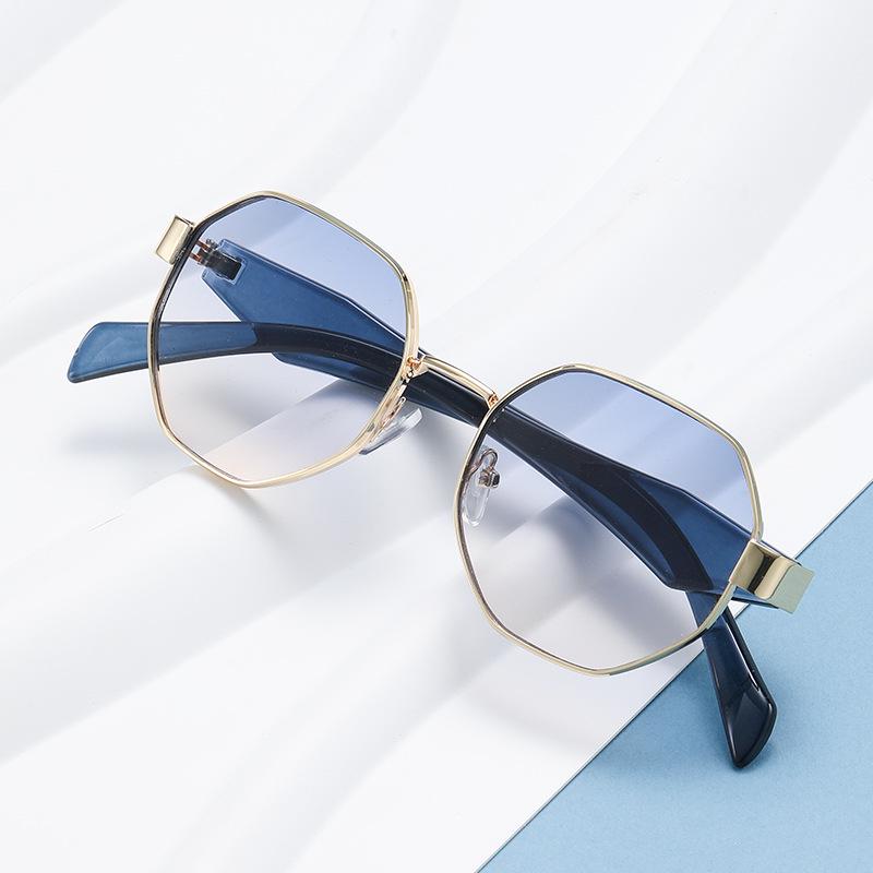 Unisex Oversized Polygon Frame Sunglasses - Grey Punk Runway Style