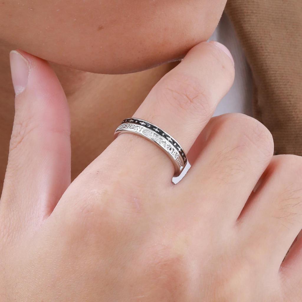 Thin Ring for Men Boys,Adjustable Free Open Metal Ring,Minimalist Casual Jewelry Gifts